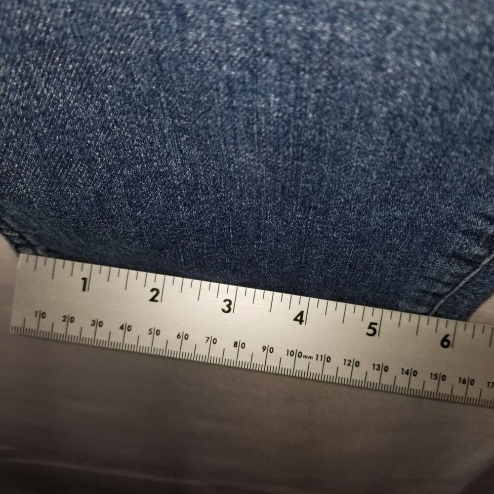 GAP High Rise Vintage Slim Jeans Size 4R 27 Dark Villa Wash Blue Stretch Denim - Picture 5 of 11